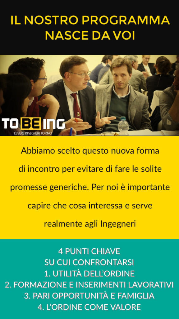 Elezioni Ordine Ingegneri Torino 2017 - tobeing worldcafe