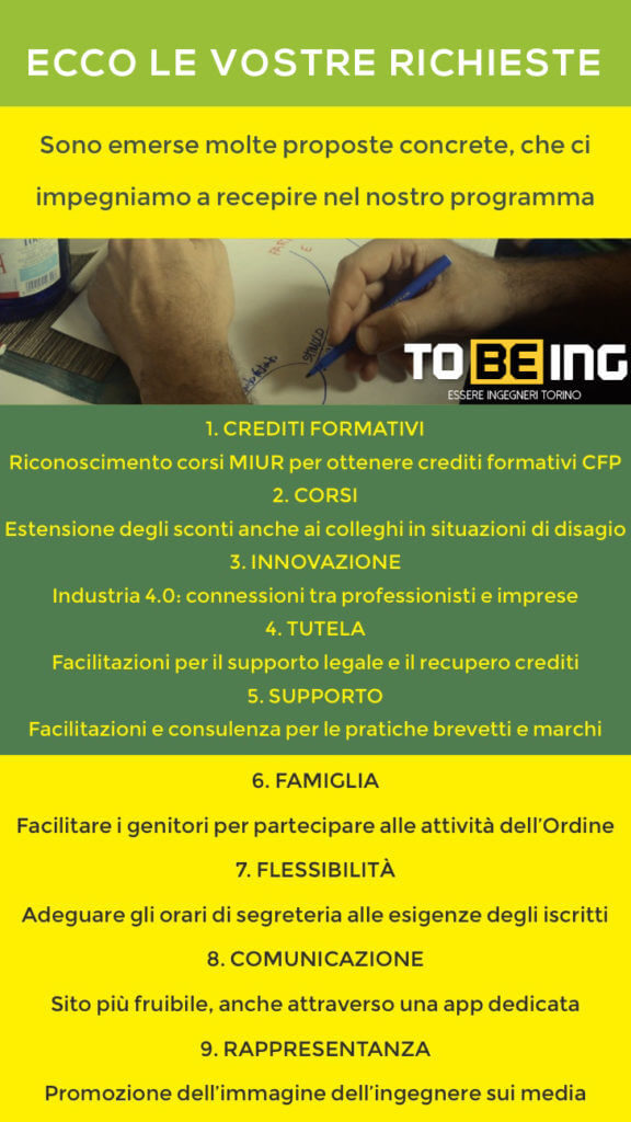 Elezioni Ordine Ingegneri Torino 2017 - tobeing worldcafe